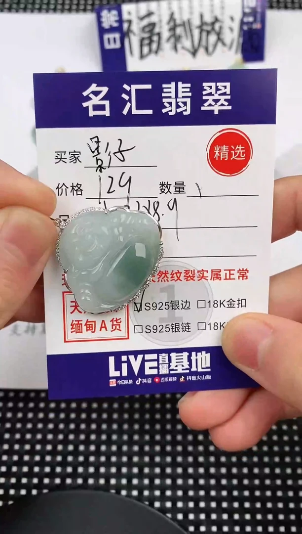 翡翠银S925镶嵌颈饰影*·