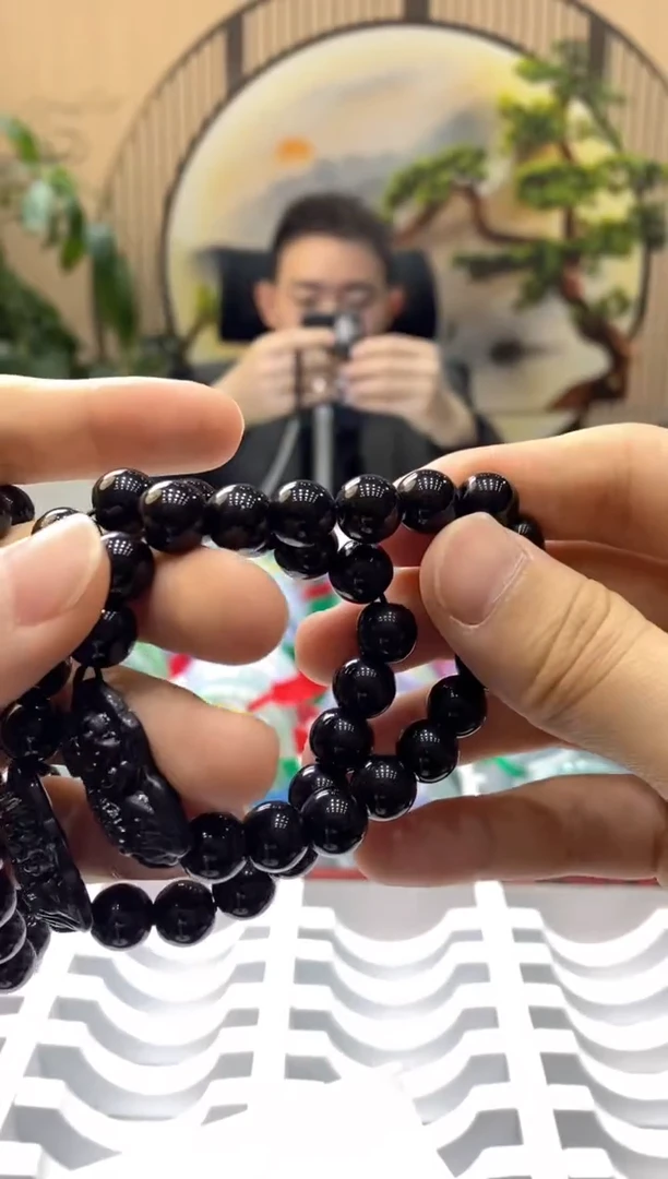 【闪购商品】黑曜岩手链未镶嵌00008487/多样性发货仅发其一