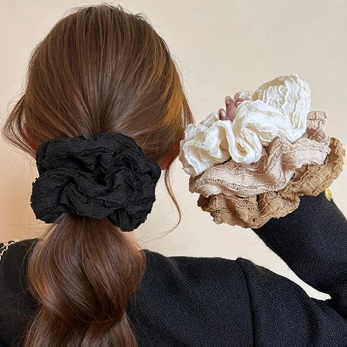 甜美镂空大肠发圈女2025新款扎头发皮筋高级感丸子头发绳头绳发饰