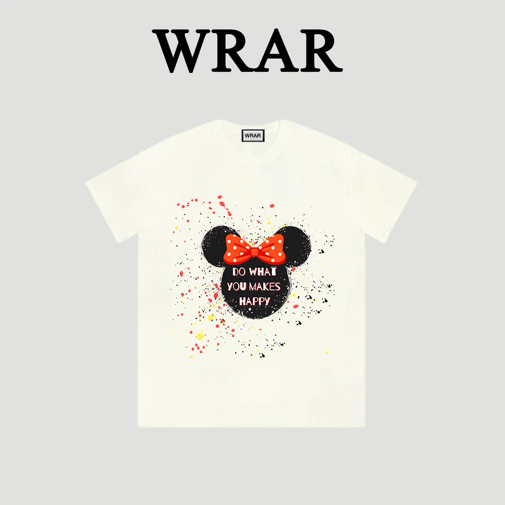 【小二专属】彩绘米妮头 新品时尚夏季透气宽松T恤春夏印花圆领卡通