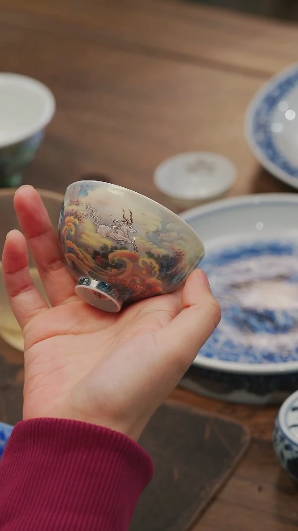 【闪购商品】艺林堂无境白泽小鸡心杯