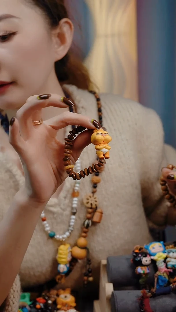 鹿骨手串/手链小*加菲猫