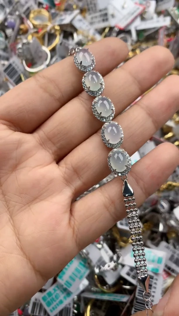 银S925镶嵌戒指翡翠222----2