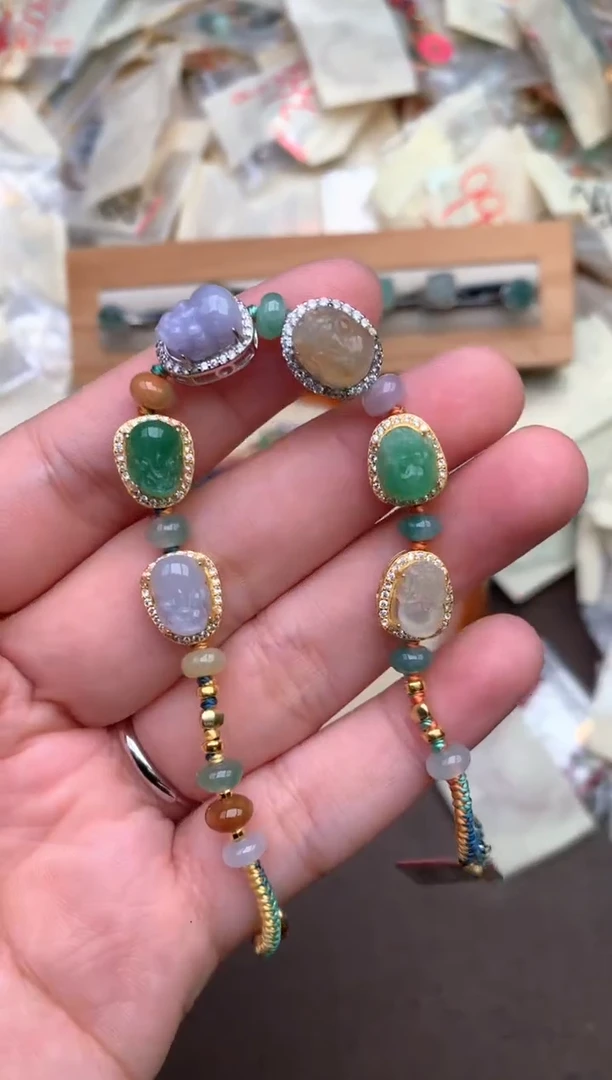 银S925镶嵌挂件翡翠—