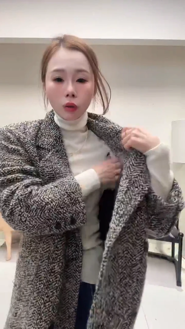 麻花纹韩版大衣
