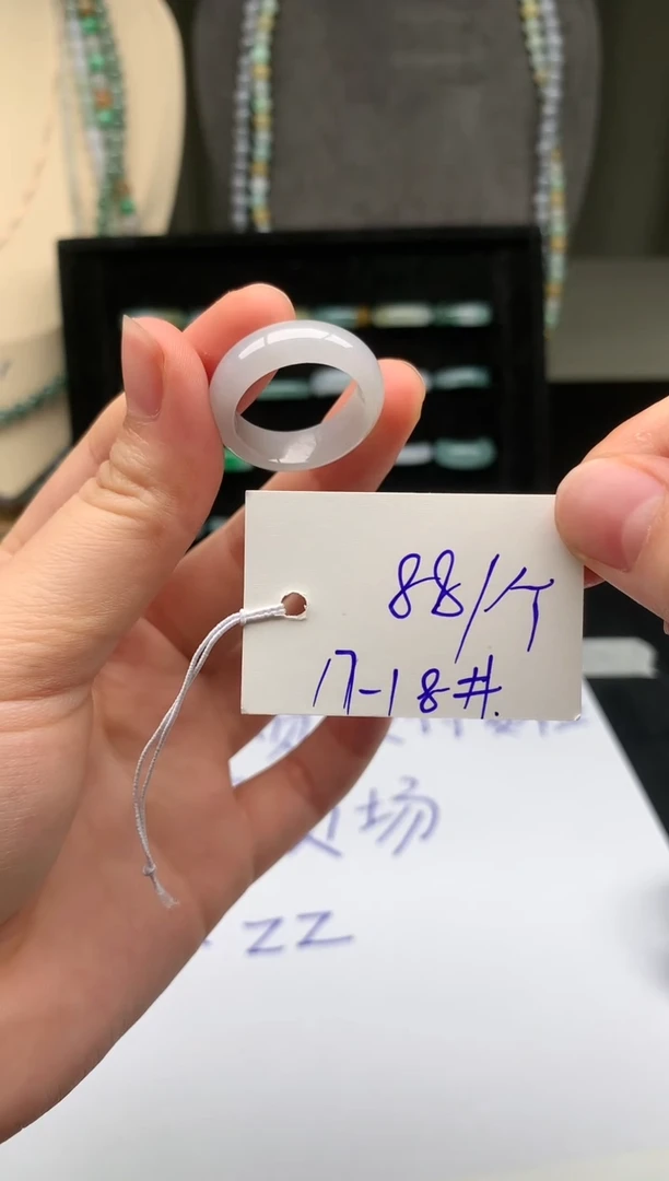 未镶嵌戒指翡翠翡翠戒圈18-19