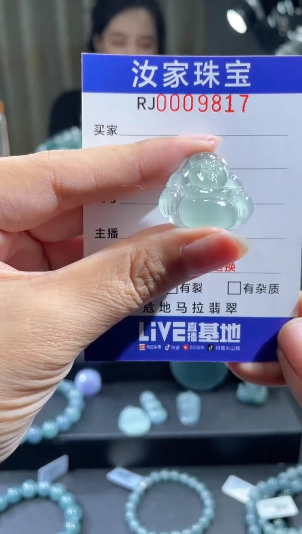未镶嵌挂件翡翠9817