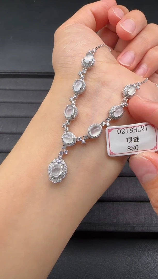 【闪购商品】翡翠吊坠(赠链)银S925镶嵌0218HL27