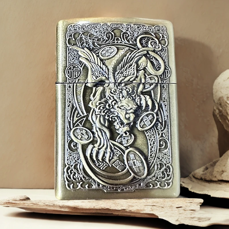 【Y3金—貔貅】防风打火机精雕貔貅（自行加油）-196