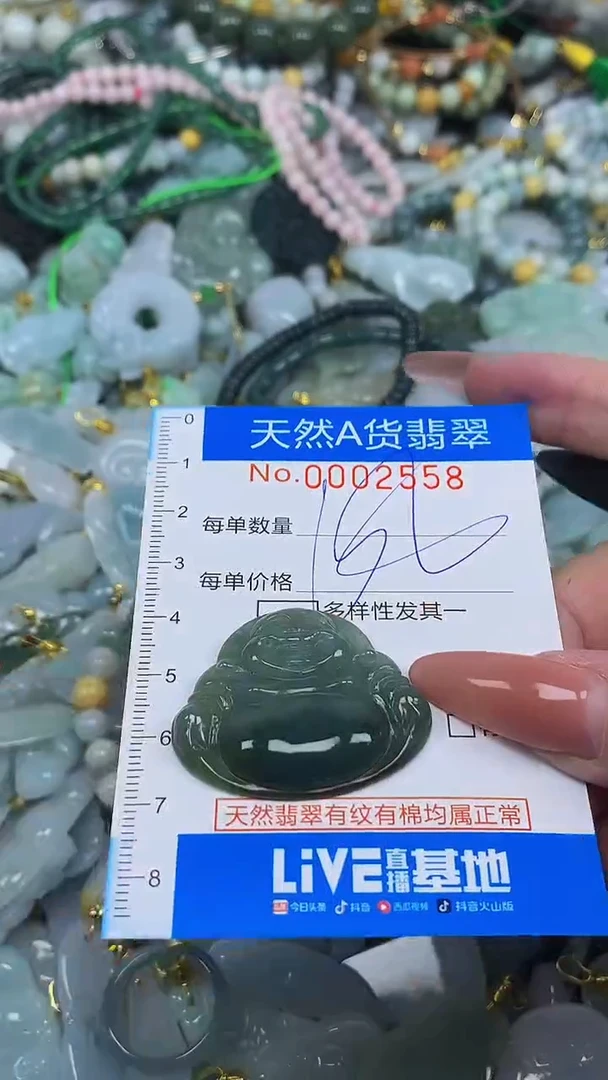 颈饰未镶嵌翡翠净货挂件-2558