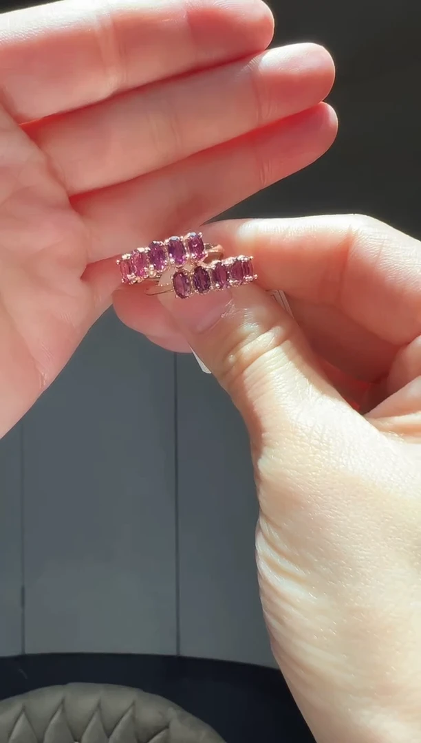 【闪购商品】石榴石戒指银S925镶嵌7】多样性发其一