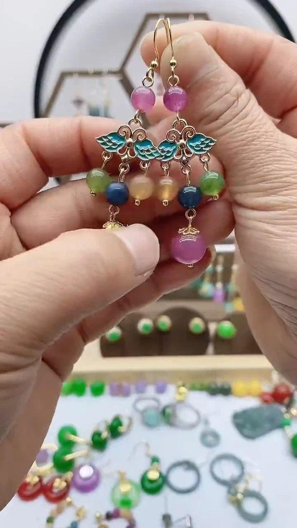 未镶嵌耳饰碧玺56