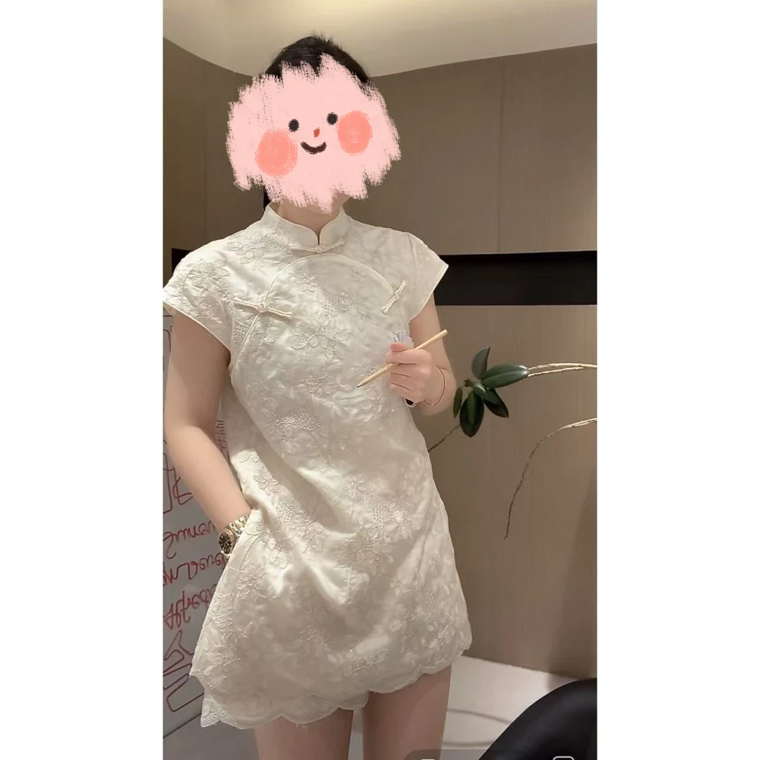 【花开时节】新中式国风女装时尚气质宽松刺绣套装ZM8911