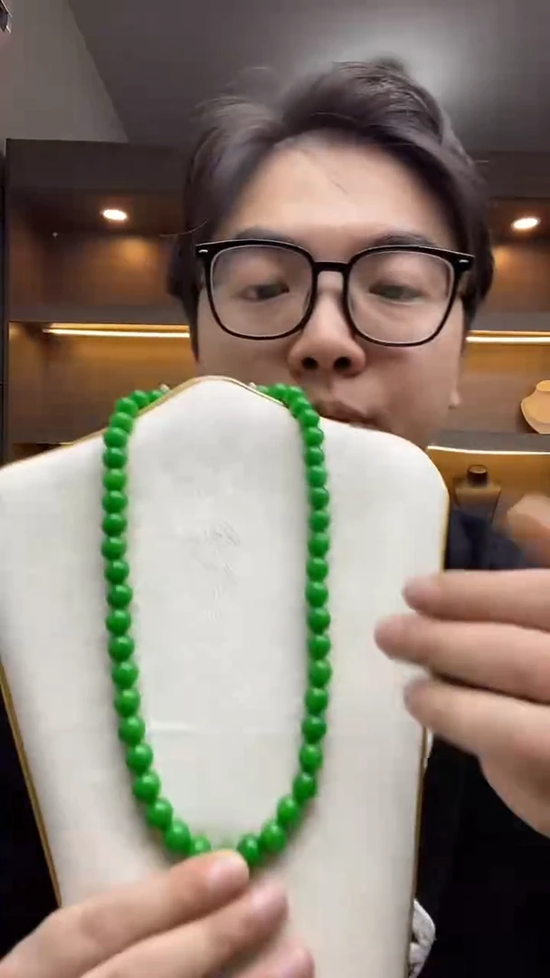 翡翠未镶嵌毛衣链【浠家定制】缅料高端10mm毛衣链