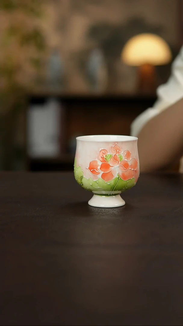 杯景德镇陶瓷杯碗柴烧多人
