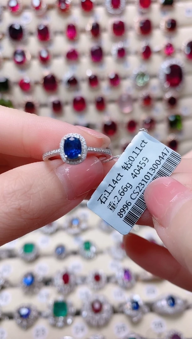 【闪购商品】蓝宝石18K金戒指18K金镶嵌1