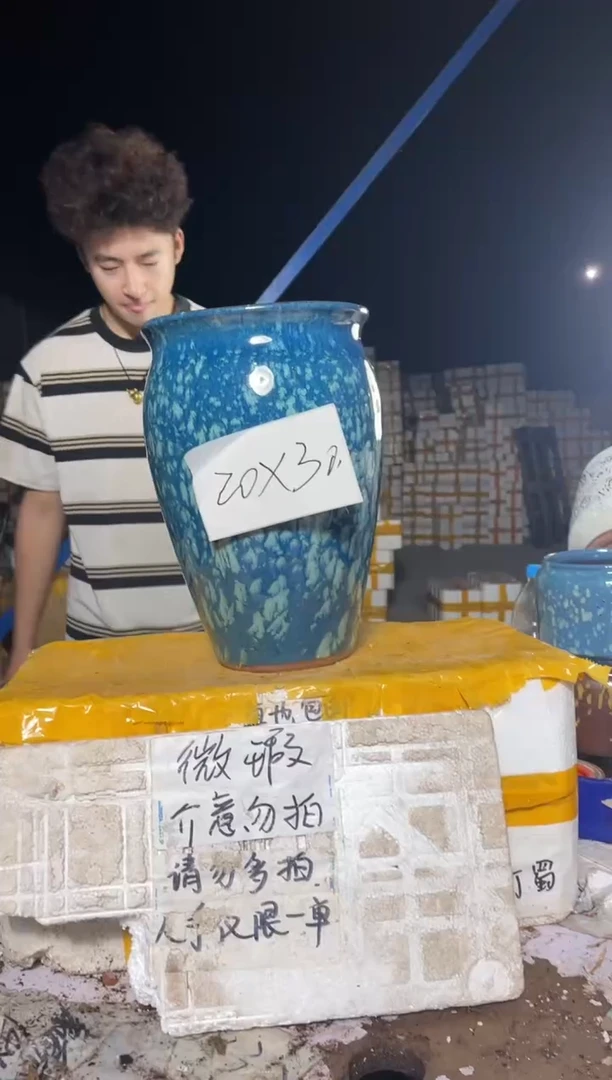 紫砂花盆宜兴紫砂粗陶花盆20*30