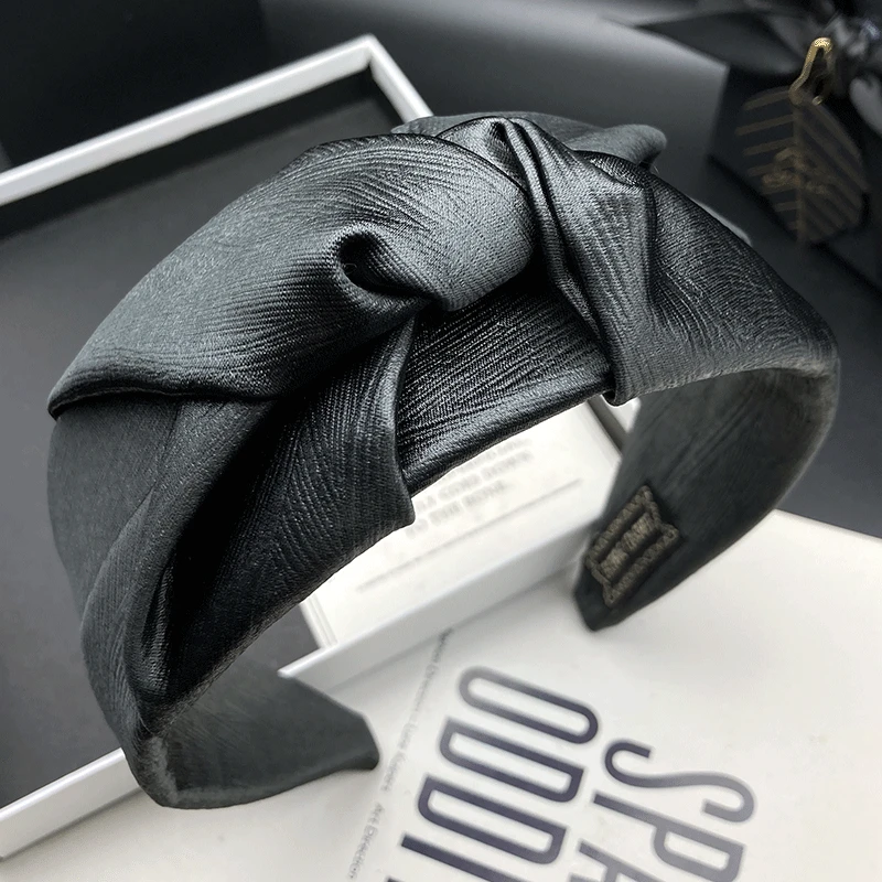 黑色高级感气质发卡发箍女高颅顶头饰逛街百搭宽边压发洗脸头箍