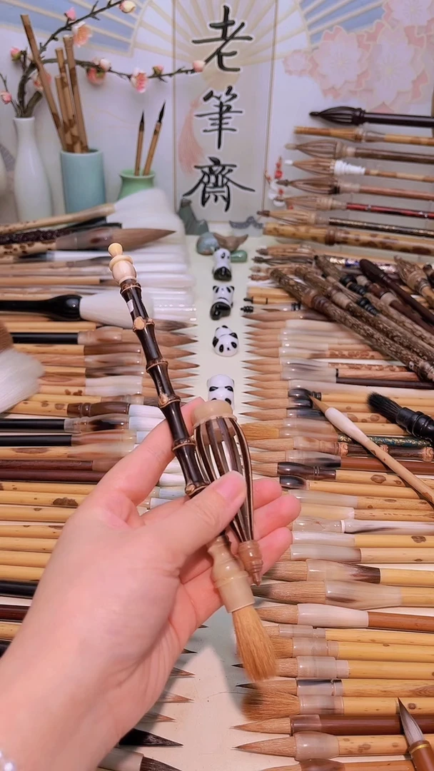 【闪购商品】紫竹根牛角仿唐款纯元狼出峰3.1cm