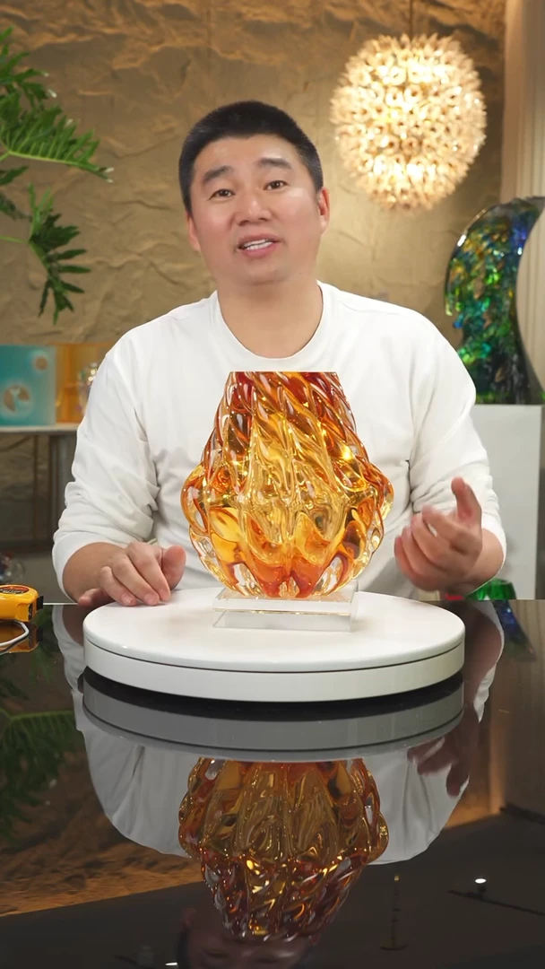 【闪购商品】摆件琥珀花瓶摆件