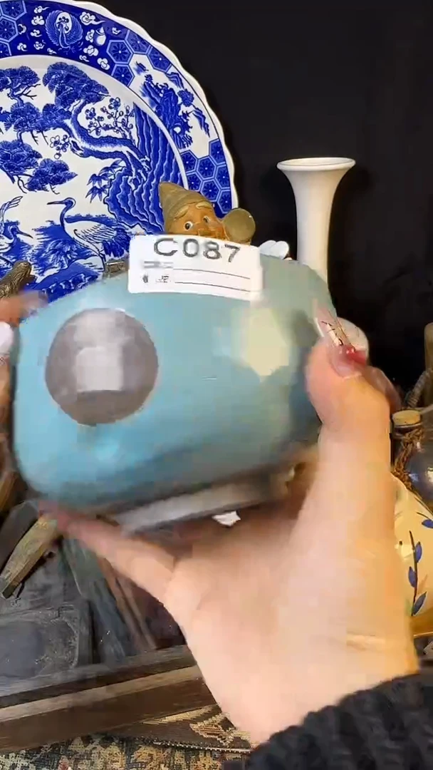 瓷片虎瓷器c0087