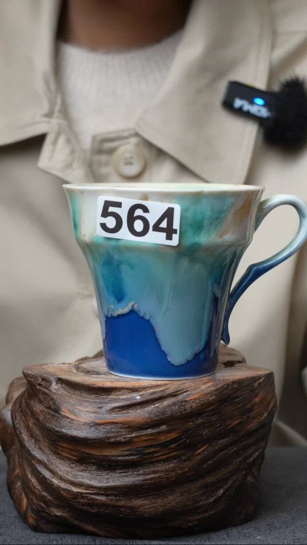 杯子陶564景德镇手创颜色釉杯（食品级）带冰裂纹