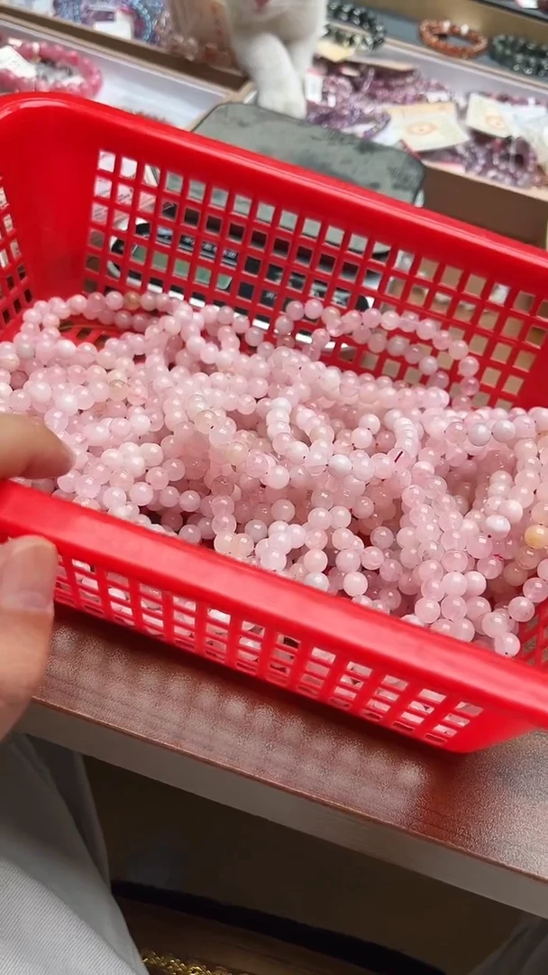 水晶手链未镶嵌西柚粉晶 卡8 多样性发一