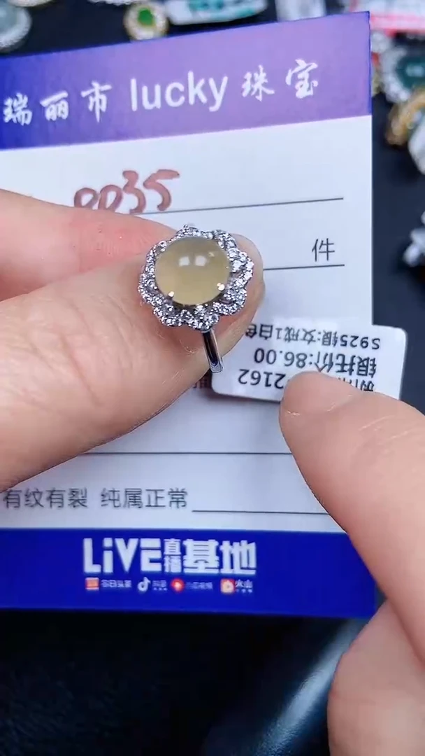 颈饰银S925镶嵌翡翠0035