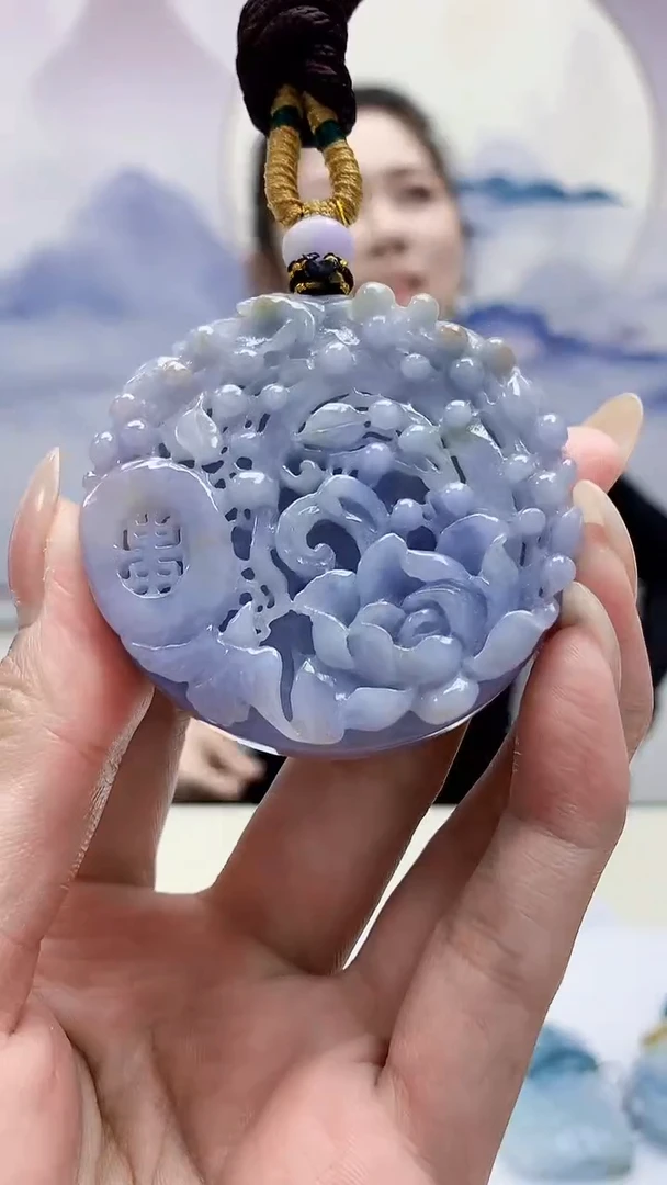 未镶嵌定制翡翠3099MM-毛货挂件82