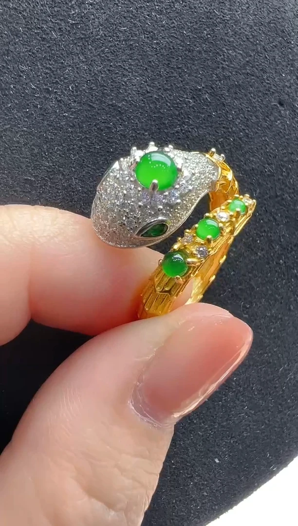【闪购商品】翡翠戒指银S925镶嵌多样性发货拍一发一