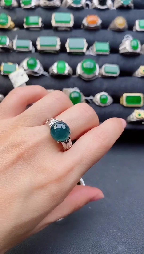 【闪购商品】翡翠戒指银S925镶嵌1111111