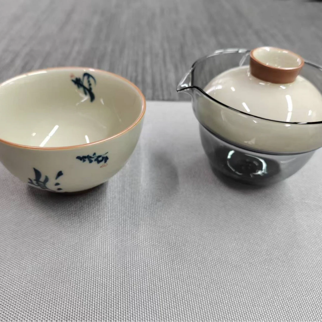 栖凤居旅行便携茶具套装如虎添翼一壶一杯户外功夫茶具快客杯