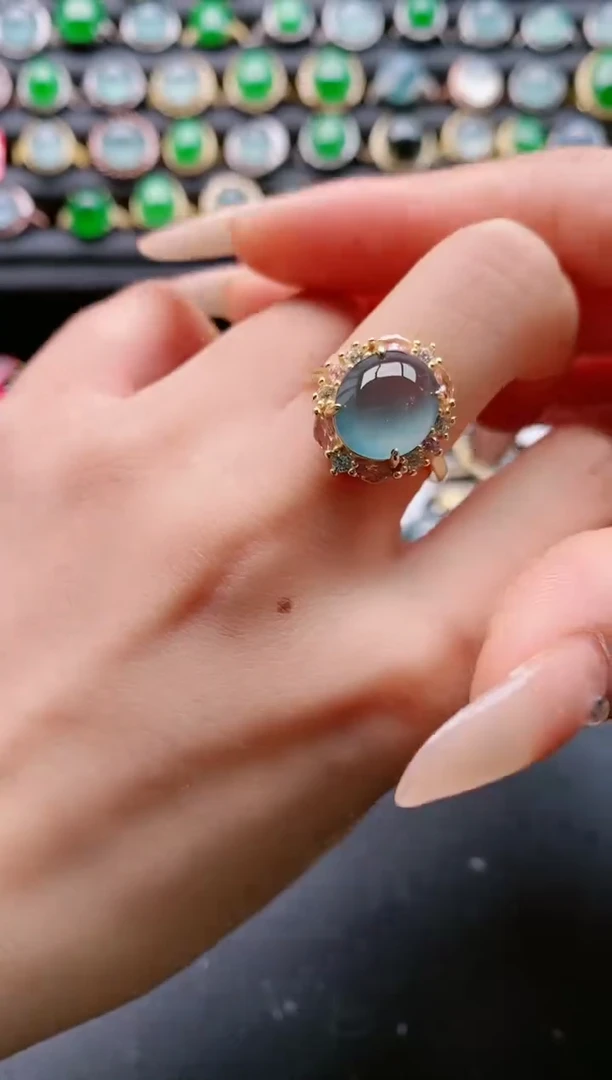 【闪购商品】翡翠戒指银S925镶嵌1111111