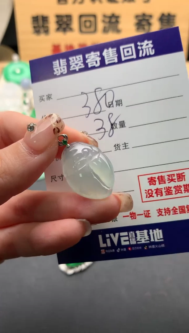 翡翠18K金镶嵌颈饰10129579