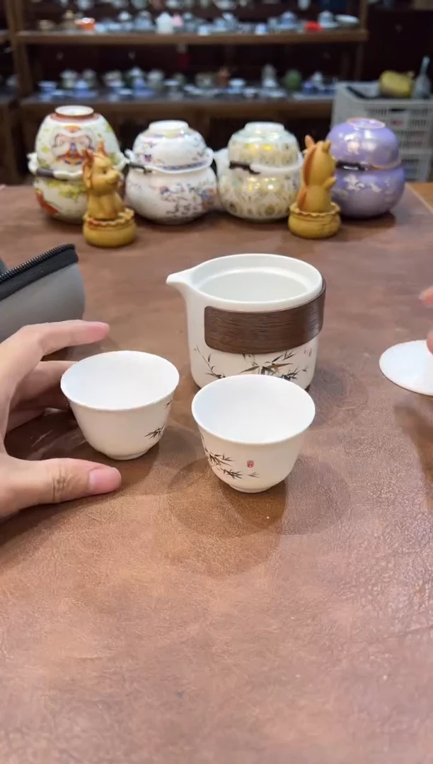 真的很便宜会开片的旅行茶具