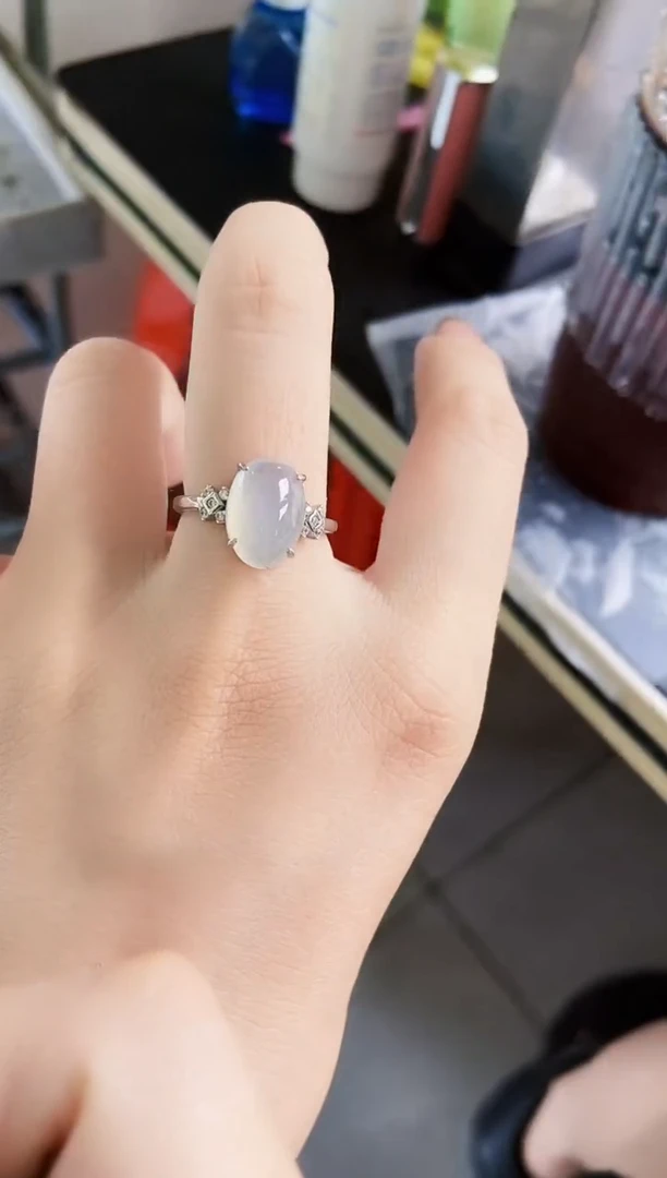翡翠戒指银S925镶嵌21