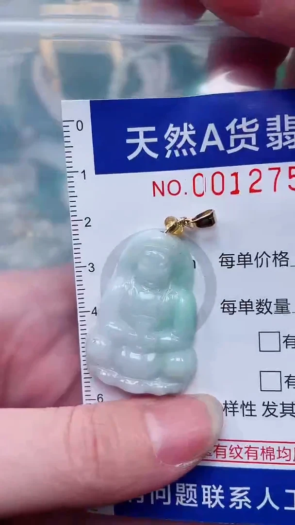 翡翠未镶嵌吊坠(赠链)1