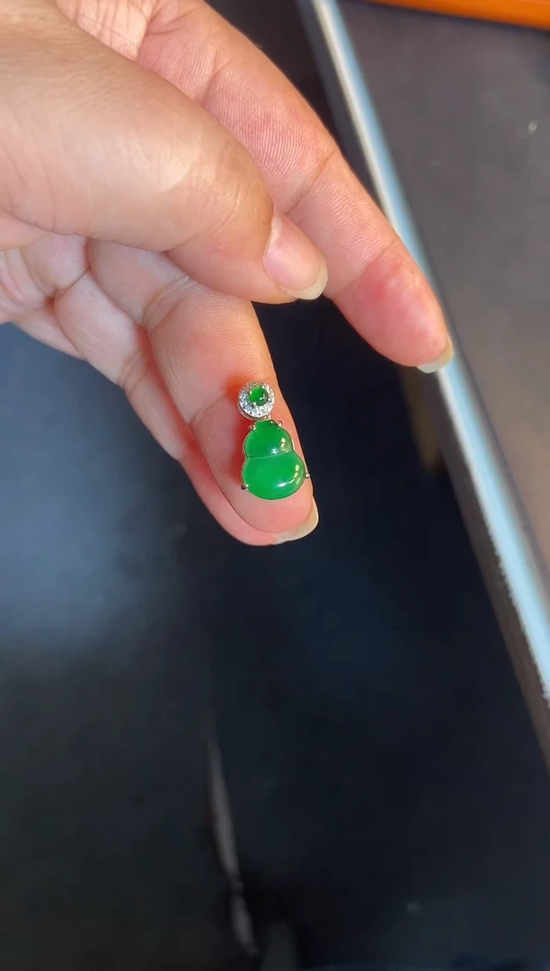 吊坠(不含链)银S925镶嵌翡翠1