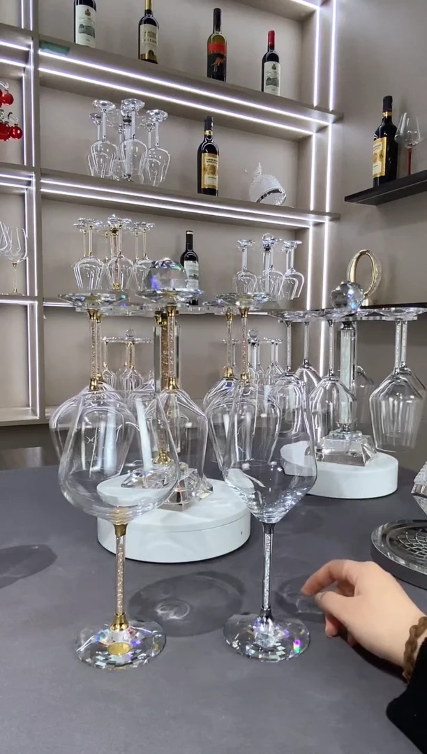 【闪购商品】无铅玻璃银钻420ml+银钻杯架