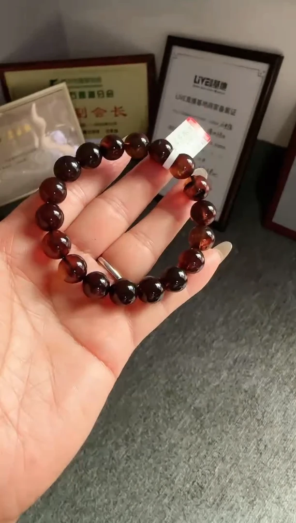 未镶嵌琥珀手串规格11微瑕紫罗兰手串#42