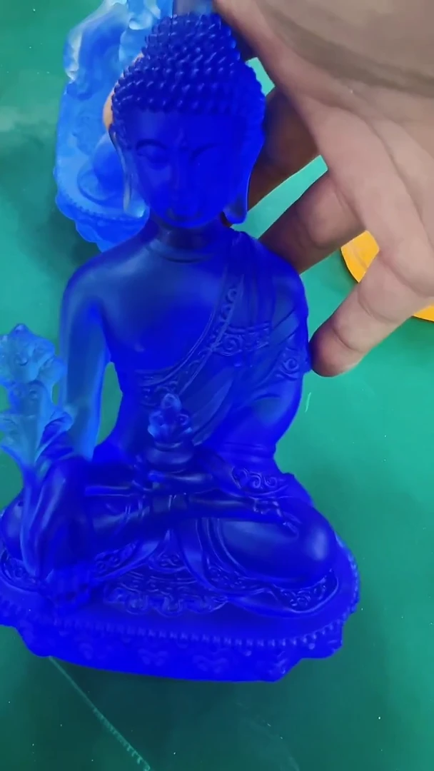 手工艺品琉璃如**动古法琉璃13药师佛摆件