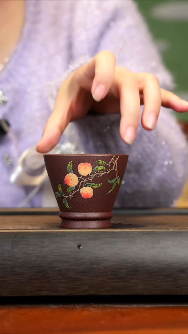 【闪购商品】紫砂茶壶念一紫砂  紫泥桃夭