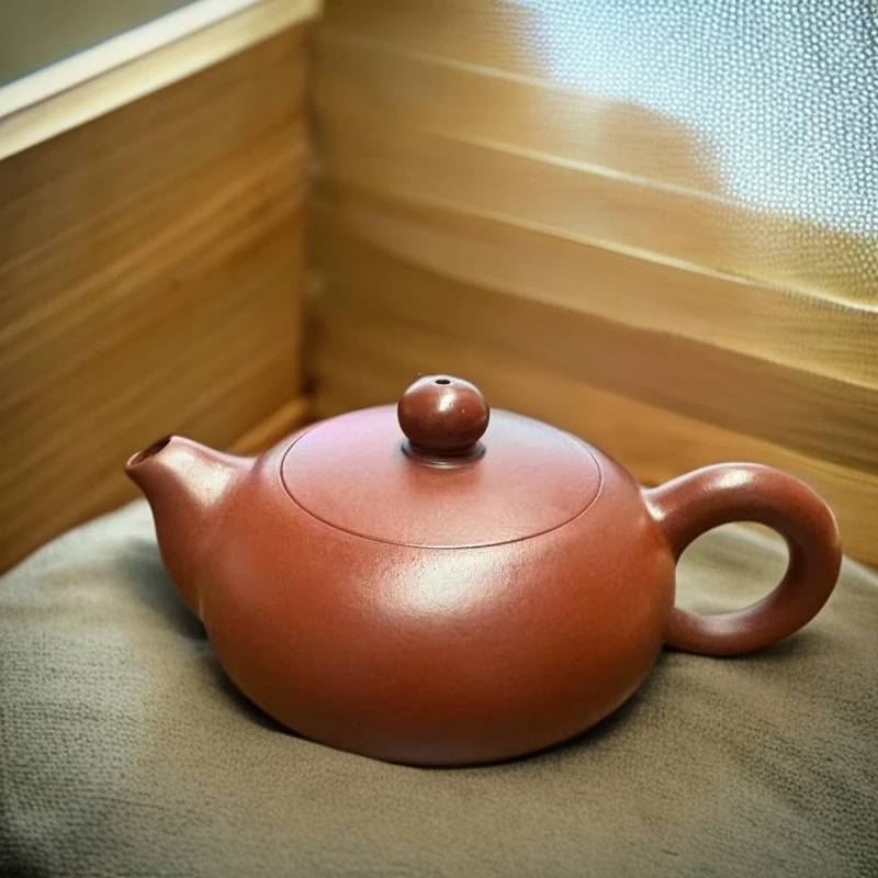 潮州手拉壶贵妃壶内嵌盖朱泥壶茶器泡茶壶冲罐家用容量130毫升