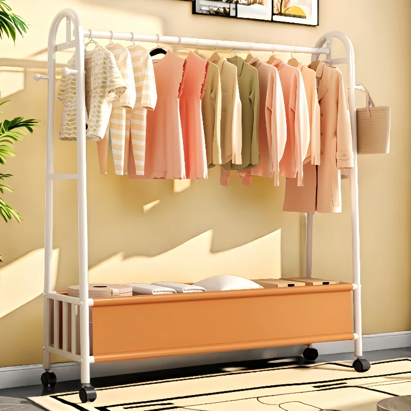 挂衣架落地卧室加厚晾衣架室内家用房间衣服架子落地式双杆衣帽架