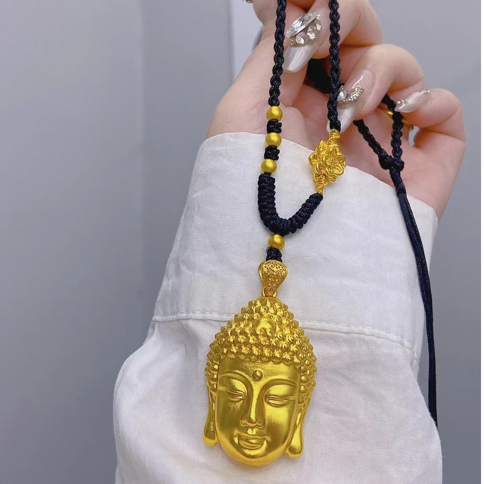 超大号吊坠八宝罗盘佛头百搭休闲毛衣佛头吊坠链观音菩萨心咒女款