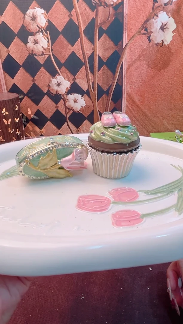 锌合金珐琅彩首饰盒摆件默认微瑕不退不换～