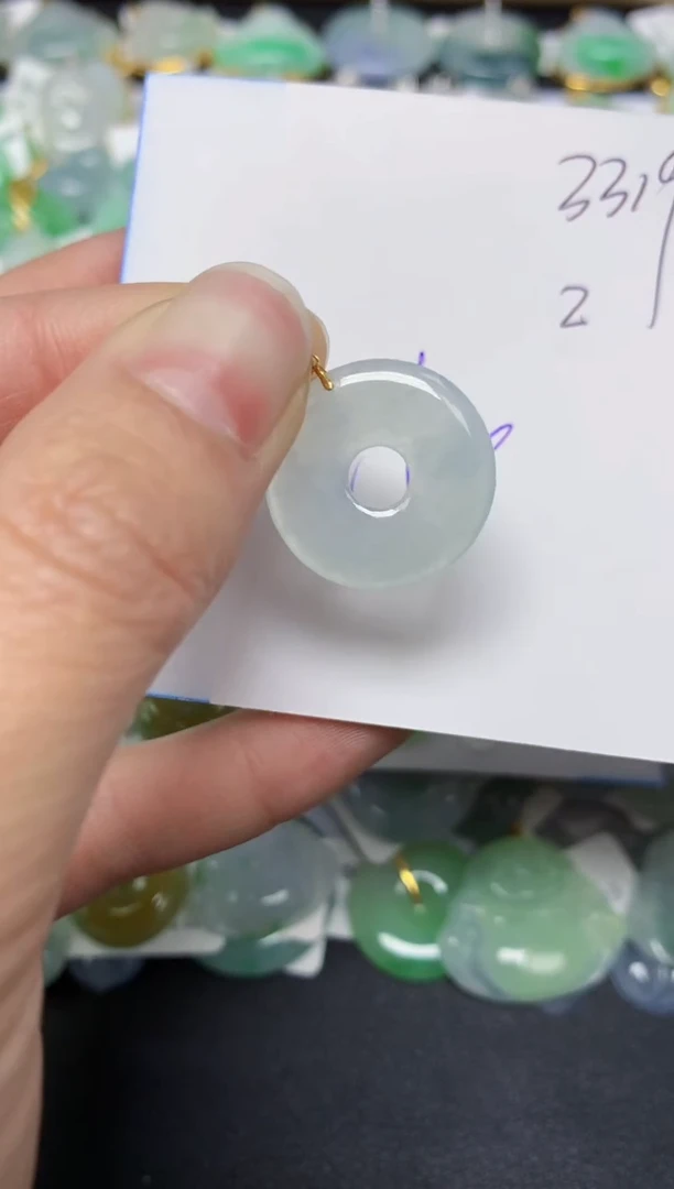 【闪购商品】翡翠颈饰18K金镶嵌 天然翡翠A货