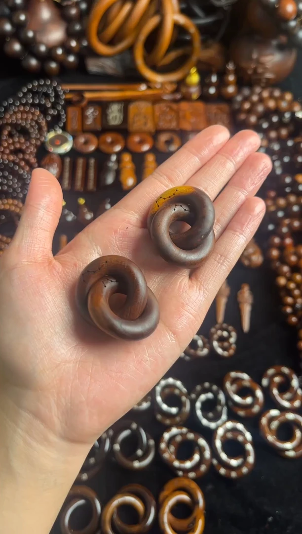 枣木雷击桃木六七星乾坤圈1.5