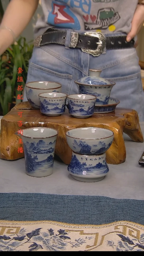 简装家用款6件套 老陶泥开片纹陶瓷茶具