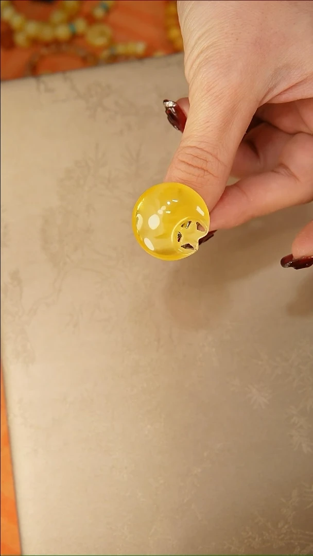 【闪购商品】琥珀戒指银S925镶嵌戒指